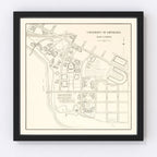 Vintage Campus Map of University of Minnesota 1930