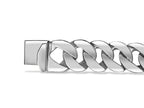 Curb Solid White/Yellow/Rose Gold Handmade Bracelet , 14mm, 6.5-10 Inch