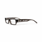 Men's // Rectangular Acetate Glasses // Brown