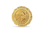 Fancy Solid White/Yellow/Rose Gold Handmade Coin Ring , Chinese Panda Bear Coin ,