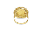 Fancy Solid White/Yellow/Rose Gold Handmade Coin Ring , Chinese Panda Bear Coin ,
