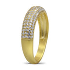 CZ 4mm Band Vintage White Gold Plated Sterling Silver Ring, Engagement Ring