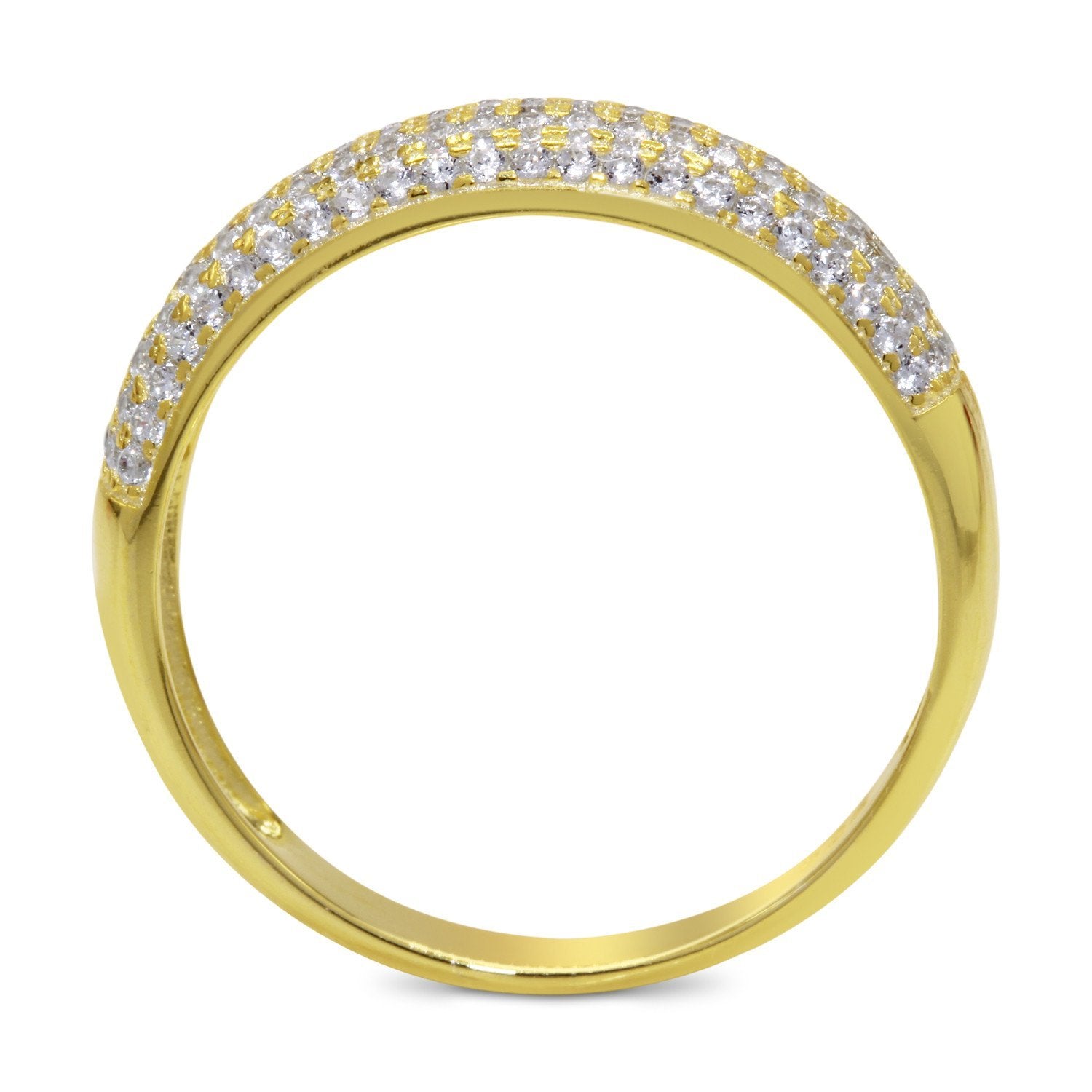CZ 4mm Band Vintage White Gold Plated Sterling Silver Ring, Engagement Ring