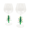3D Christmas Tree Wine Glasses