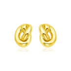 14k Yellow Gold Polished Knot Earrings