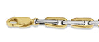 Fancy Rolo Solid White/Yellow/Rose Gold Handmade Necklace , 5mm, 16-30 Inch