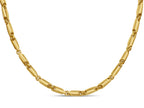 Cylinder Tube Solid White/Yellow/Rose Gold Handmade Necklace , 5mm, 16-30 Inch