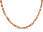 Cylinder Tube Solid White/Yellow/Rose Gold Handmade Necklace , 5mm, 16-30 Inch