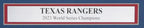 The Dallas Morning News Newspaper 2023 Texas Rangers World Series Champs Framed3