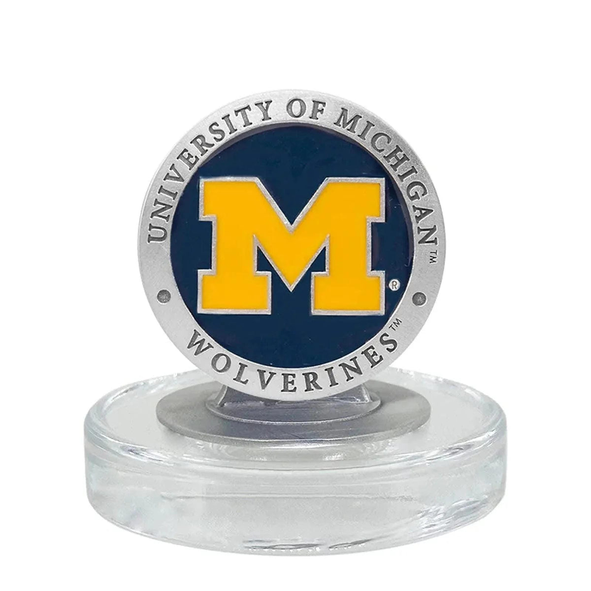 2023 Michigan Football Championship Heritage Decanter w/ 3D Top and 2 Glasses w/ Chest Box