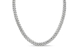 Miami Cuban Solid White/Yellow/Rose Gold Handmade Necklace , 8mm, 16-30 Inch