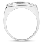 1.26 Carat Genuine Pink Sapphire and White Sapphire .925 Sterling Silver Ring