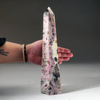 Genuine Polished Pink Opal Obelisk