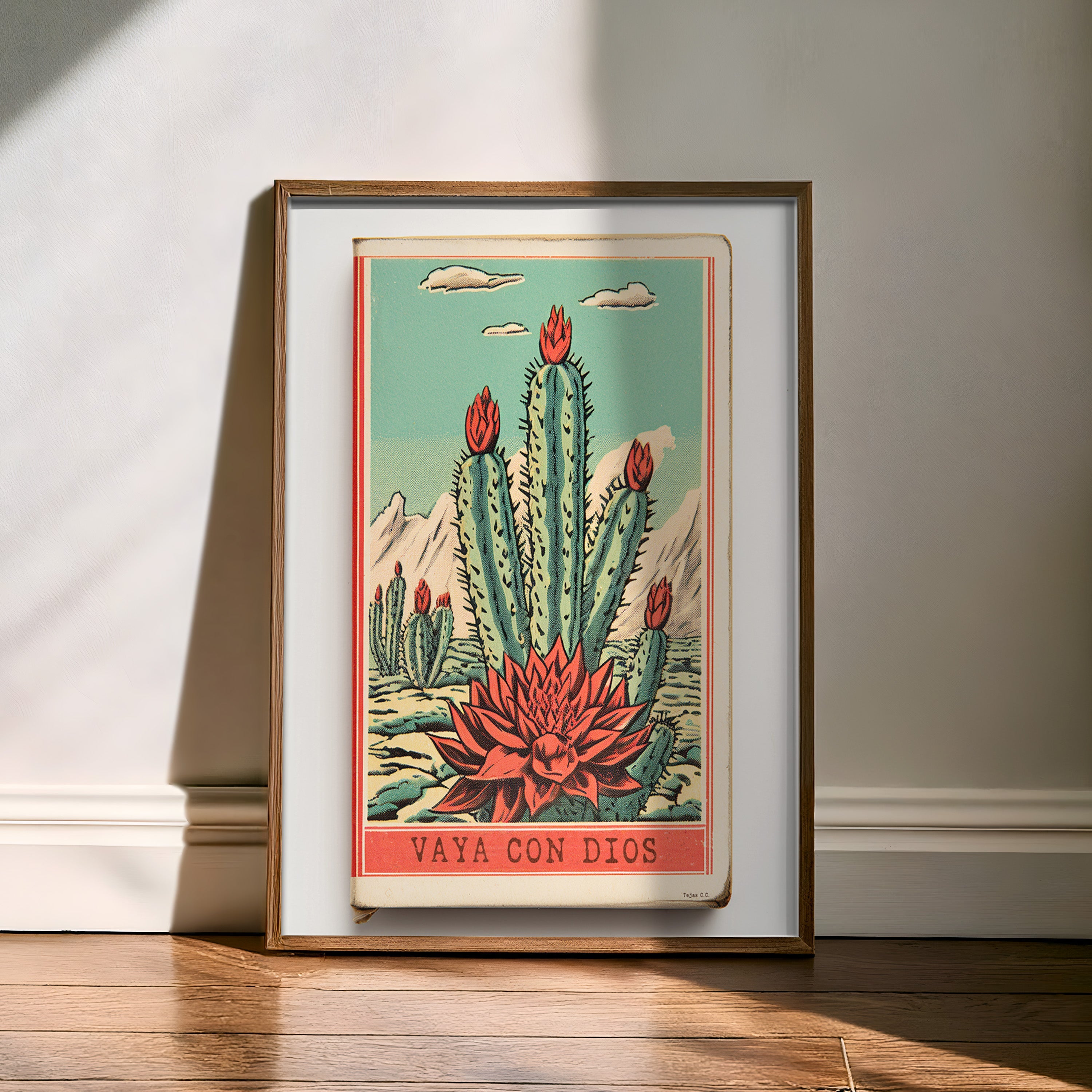 Cactus Landscape Matchbook Vaya Con Dios Art Print