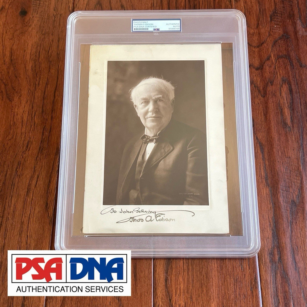 THOMAS EDISON Autograph PHOTO Signed * Light Bulb Inventor Signature * PSA
