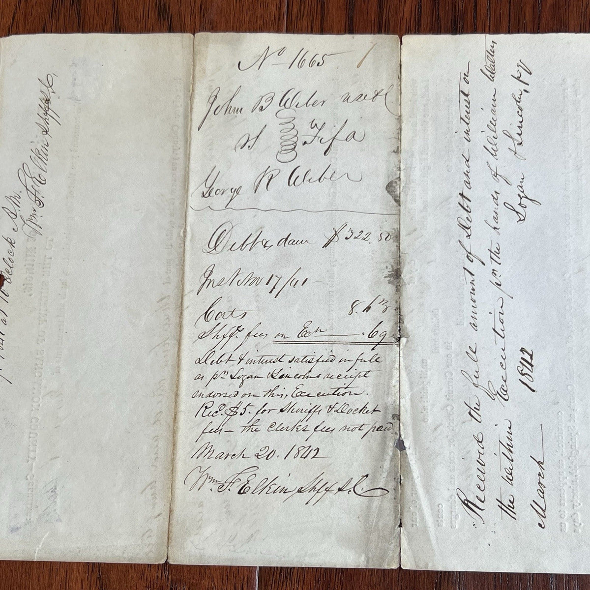 ABRAHAM LINCOLN Signed Early LEGAL CASE Signature Autograph * PSA President