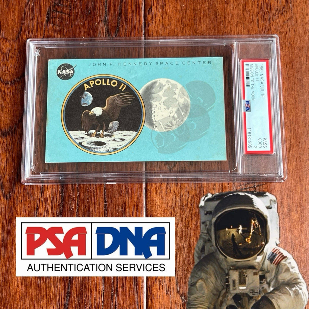 APOLLO 11 * PSA * NASA Blue VIP LAUNCH PASS 1969 Moon Landing Ticket Kennedy KSC