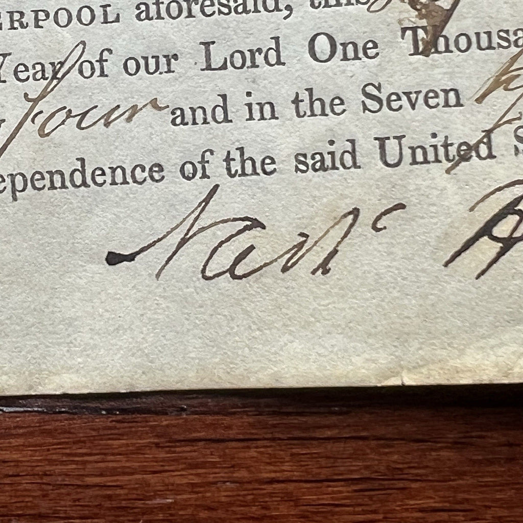 NATHANIEL HAWTHORNE Autograph Consul SHIP'S DESERTERS Doc SIGNED Liverpool * PSA
