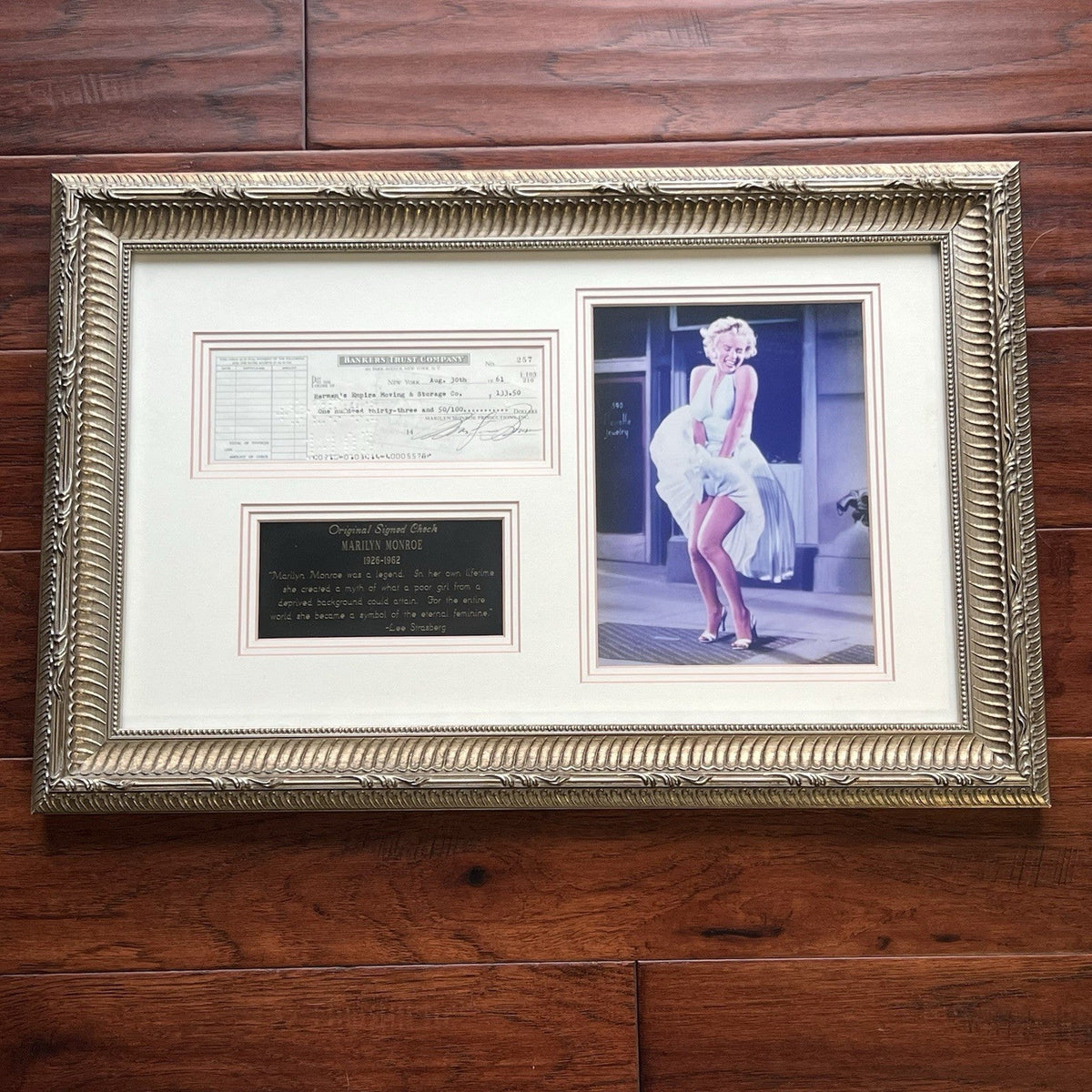 MARILYN MONROE * PSA * Autograph MONROE PRODUCTIONS CHECK Signed * 1961