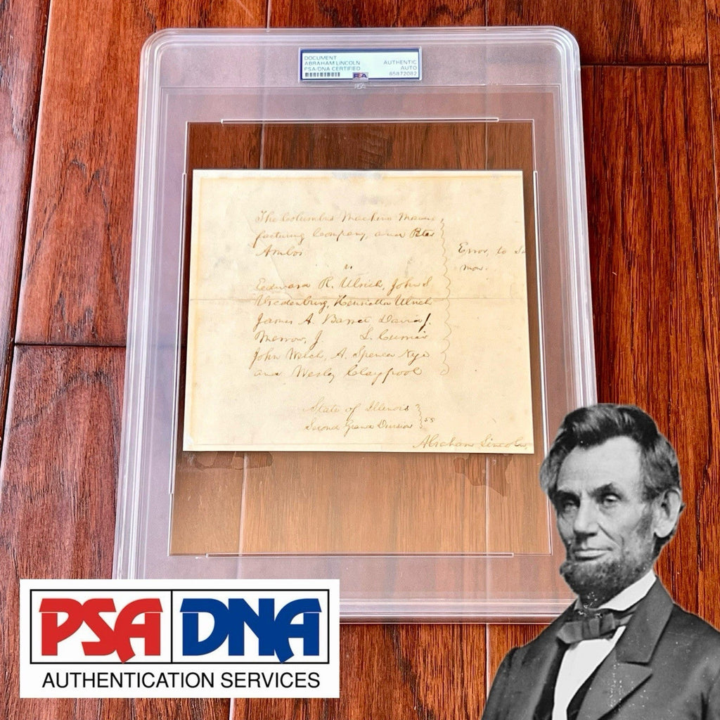 ABRAHAM LINCOLN Autograph Handwritten Lawyer Note Signature Signed PSA President