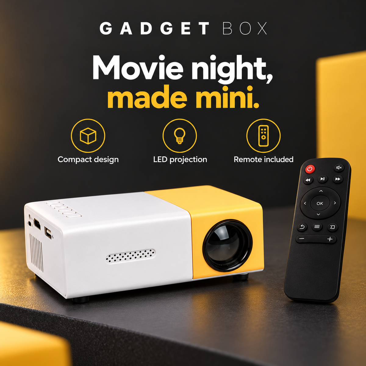 Gadget Box™ Mini Projector