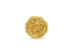 Fancy Solid White/Yellow/Rose Gold Handmade Coin Ring , Chinese Panda Bear Coin ,