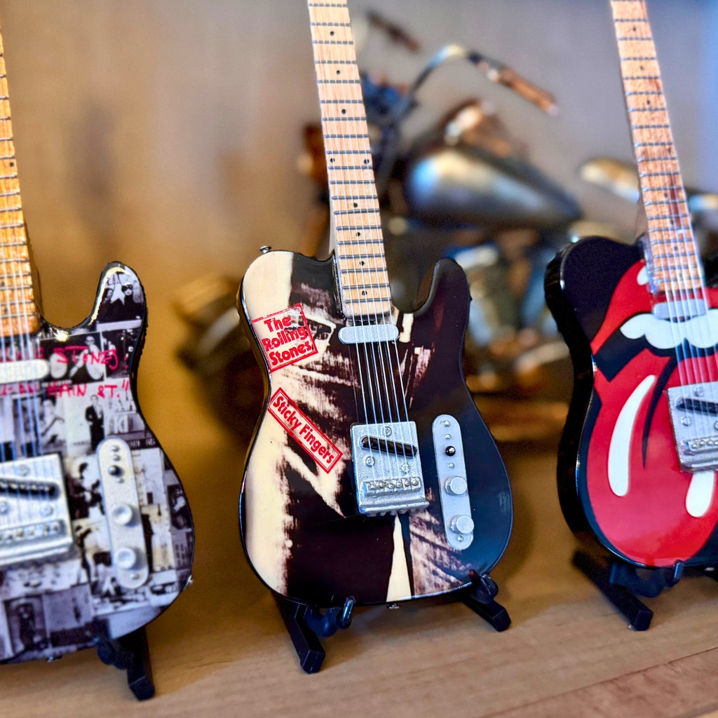The Rolling Stones "Sticky Fingers" Collectible Miniature Guitar