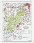 Vintage Pisgah National Forest Map 1966