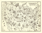 Vintage Bootlegger's Map of the United States 1926