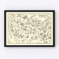 Vintage Bootlegger's Map of the United States 1926