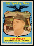 1959 Topps Baseball Bob Turley #570 New York Yankees