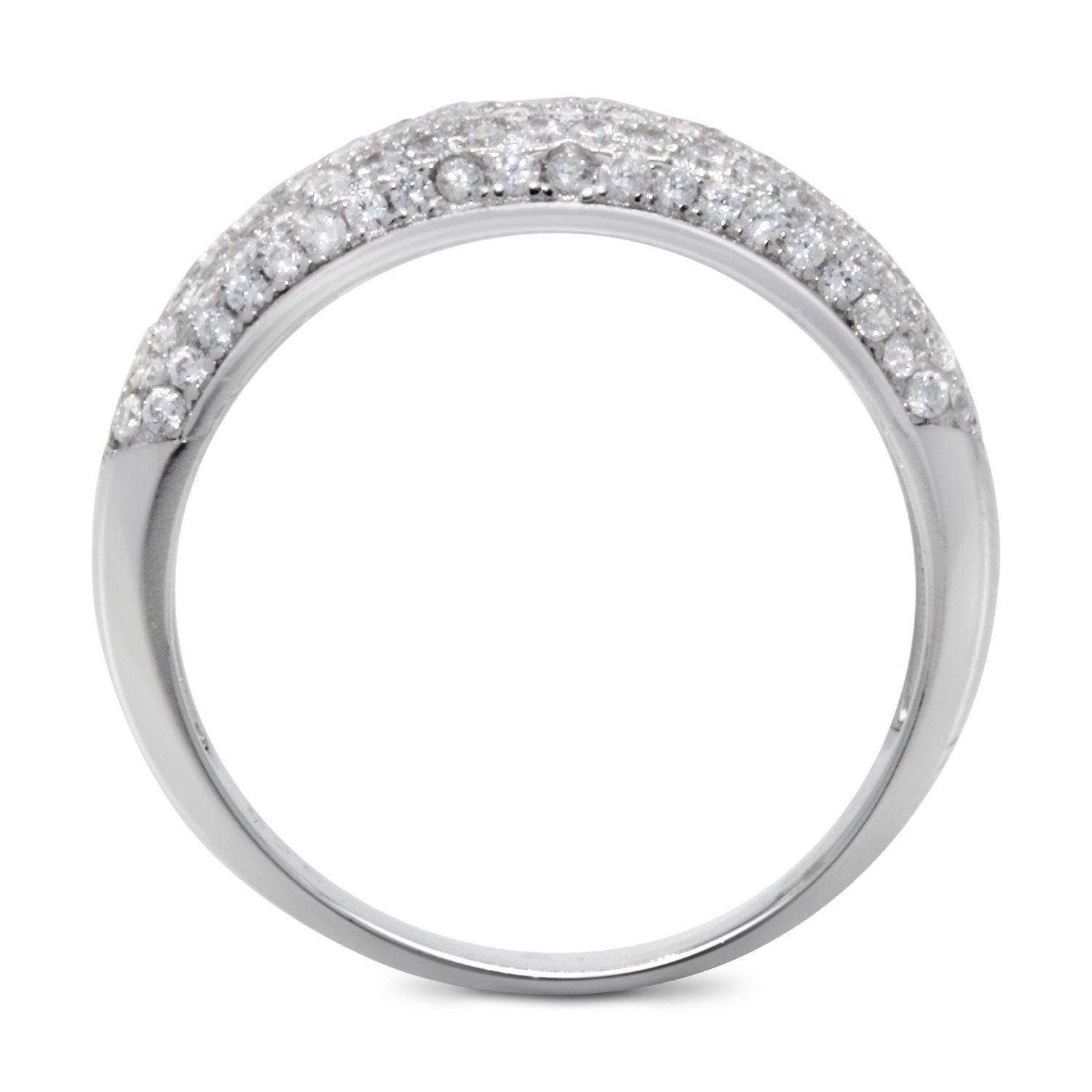 CZ 5mm Sterling Silver Plated Diamond Stimulant Band Engagement Ring
