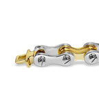 Motorcycle/Bike Chain Solid White/Yellow/Rose Gold Handmade Bracelet , 11mm, 6.5-10 Inch