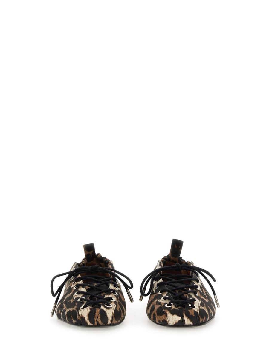 Ganni Women Ballerina Lace-Up