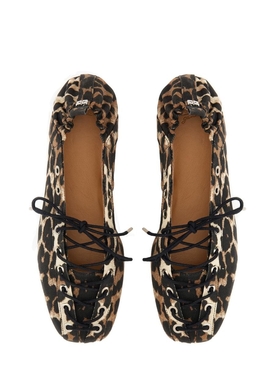 Ganni Women Ballerina Lace-Up