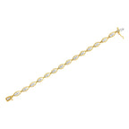 10K Yellow Gold Plated .925 Sterling Silver 1 cttw Prong Set Round-Cut Diamond Link Bracelet (J-K Color, I1-I2 Clarity) - 7.25"