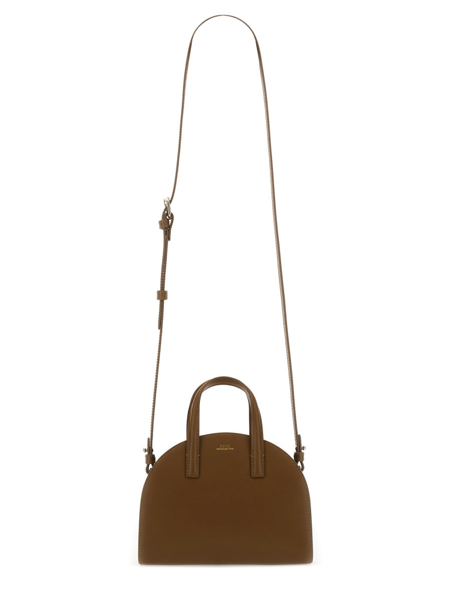 Brown Goat Leather Small Tote Bag