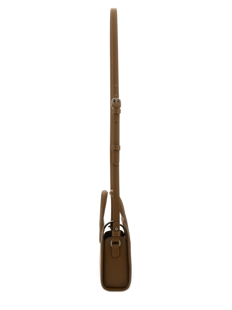 Brown Goat Leather Small Tote Bag
