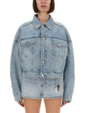 Alexander Wang Women Denim Clip-On Trucker Jacket
