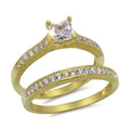 Cubic Zirconia Engagement/Wedding Ring Set