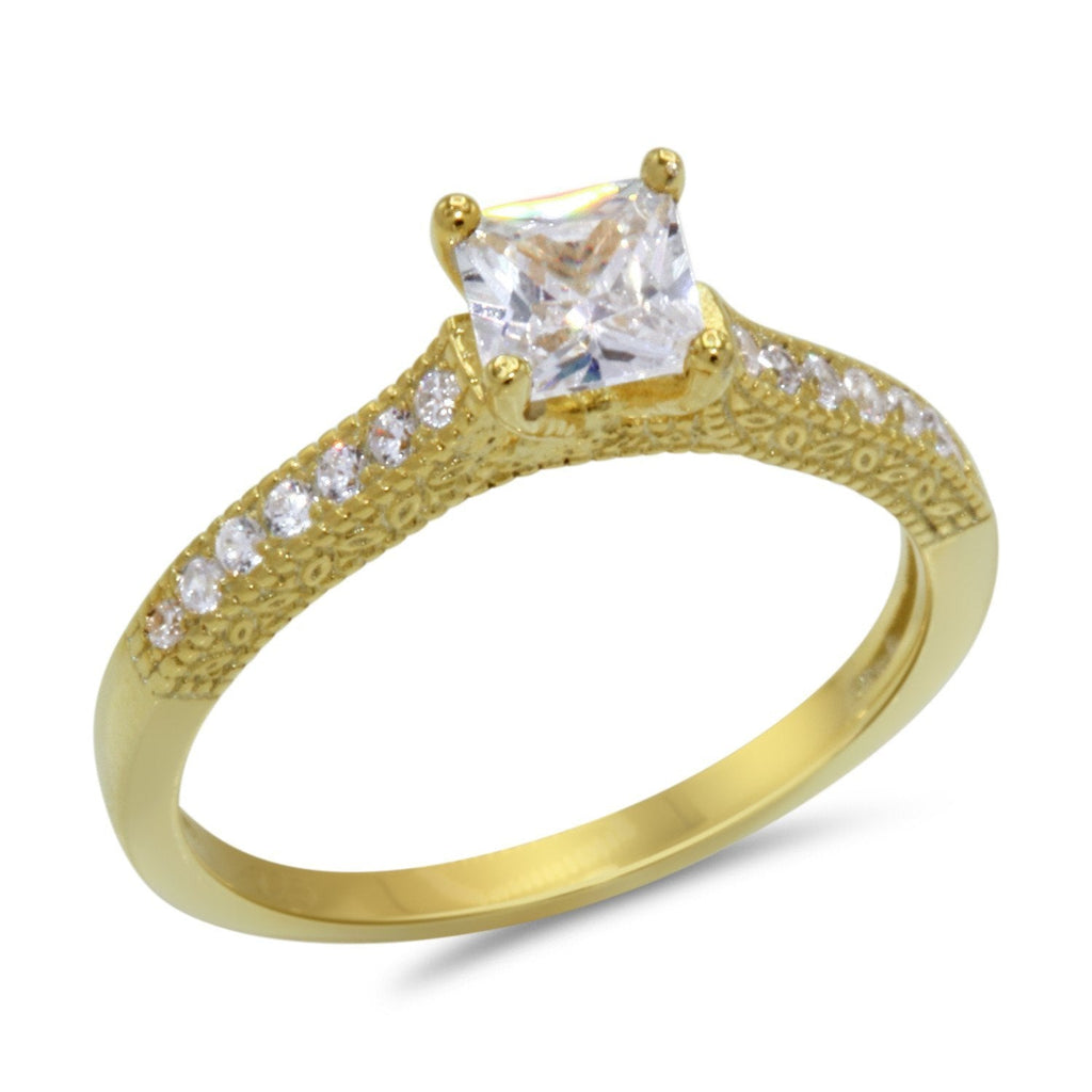 Cubic Zirconia Engagement/Wedding Ring Set