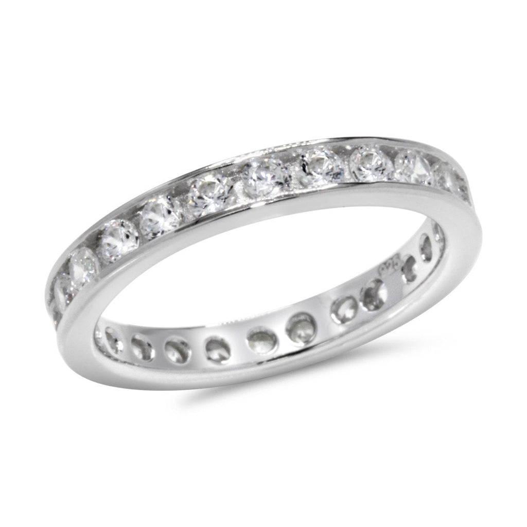 CZ 5mm Center Stone Sterling Silver Plated Crossover Halo Wedding, Engagement Ring Set