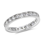 CZ 5mm Center Stone Sterling Silver Plated Crossover Halo Wedding, Engagement Ring Set