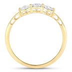 0.51 Carat Genuine Lab Grown Diamond 14K Yellow Gold Ring