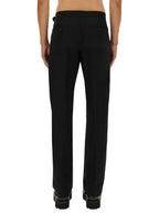 Alexander Mcqueen Men Pants With "T-Bar" Belt