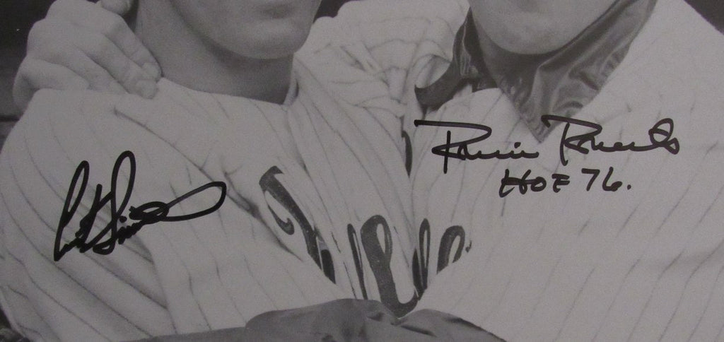 Curt Simmons/Robin Roberts HOF Signed/Inscr 16x20 Photo Phillies PSA/DNA 192399