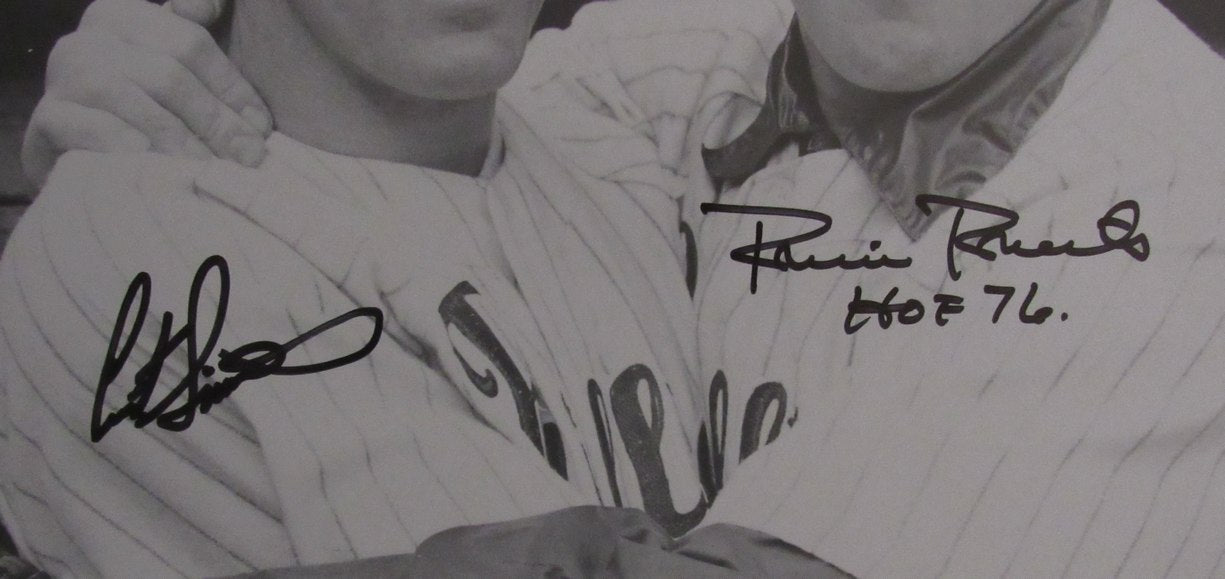 Curt Simmons/Robin Roberts HOF Signed/Inscr 16x20 Photo Phillies PSA/DNA 192399