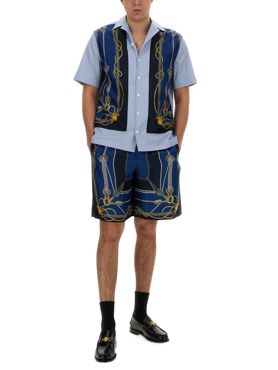 Versace Men Twill Bermuda Shorts