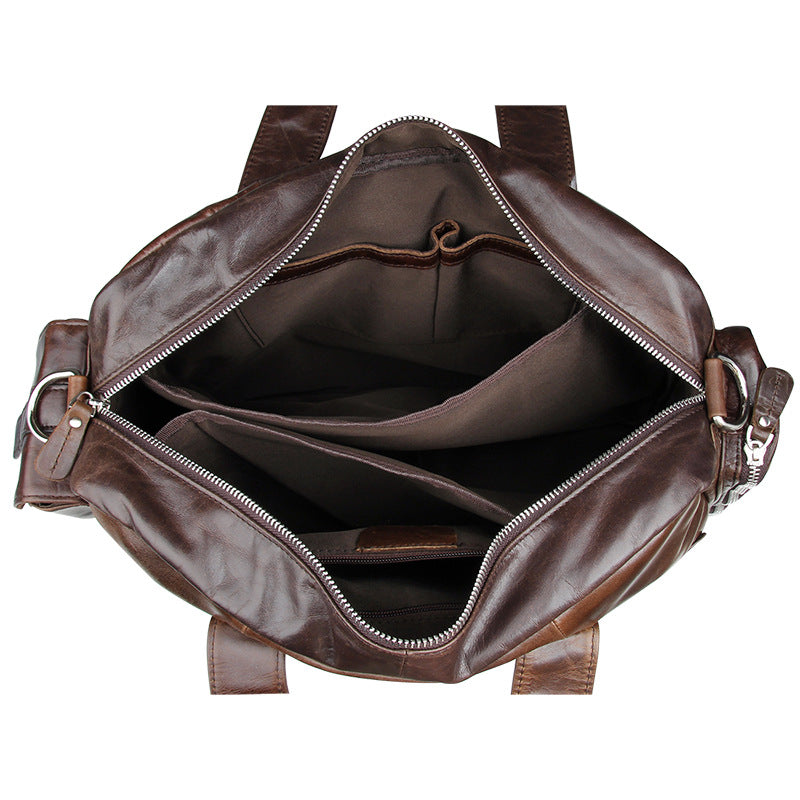 Flash Sale Vintage Leather Messenger Bag Mens Leather Briefcase
