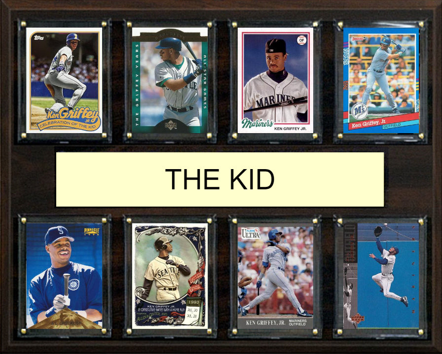 Ken Griffey Jr The Kid 8 Card Plaque Topps Bowman 2025 2024 Seattle Mariners